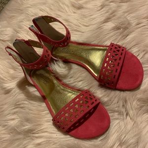 Hot pink flat sandals